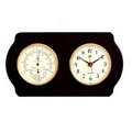 Clock w/ Thermometer & Hygrometer - Ash